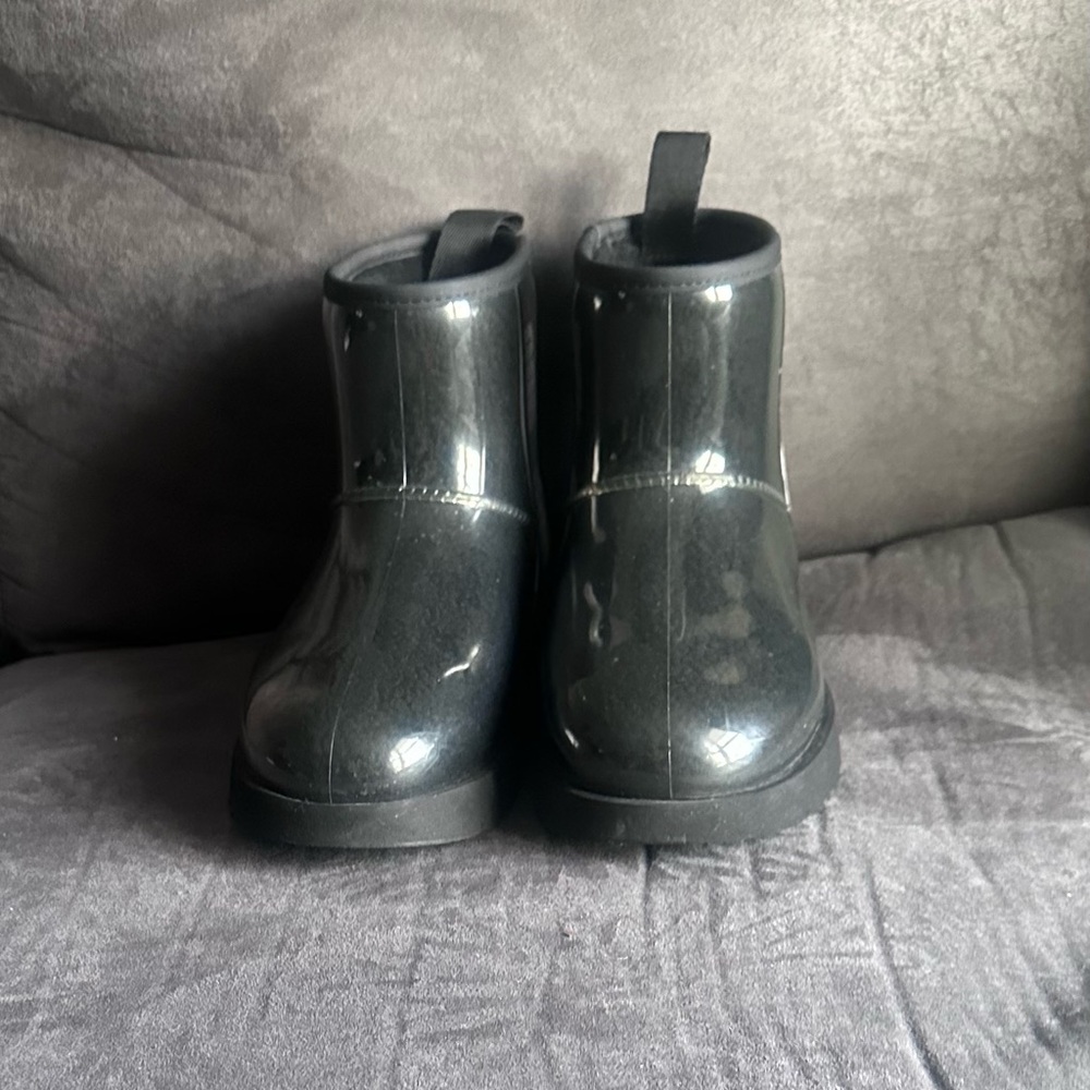 UGG  Glossy Black Rain Boots - Picture 2 of 6